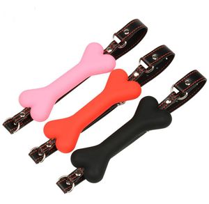 Chien amusant Bone bouche bouchon plug silice gel bouche bouchée bouchée bdsm bondage gags formation adulte sex toys bxa6809735318