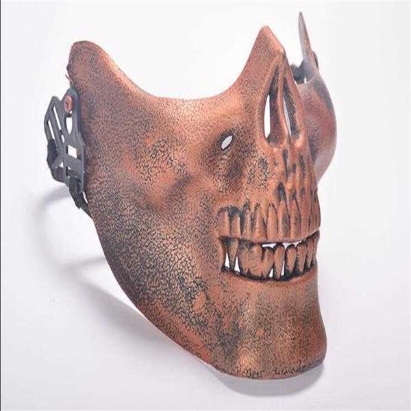 Diversión Paintball PVC Airsoft Máscaras Scary Skeleton Skull Máscara protectora Halloween Carnival Año Nuevo Alta calidad 5 Colors2630