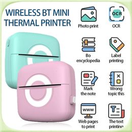 Fun Print C13 Portable Mini Imprimante Autocollants Étiquette Thermique Po Étiqueteuse Machine D'impression Couleurs Auto-adhésives Papiers Transparents 240124