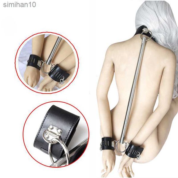 Fun Sex Games Adultes Produits Bondage Gear Spreader Bar Bdsm Set Collier Mains Adulte Jouets Contraintes Sex Toys pour Couples L230518