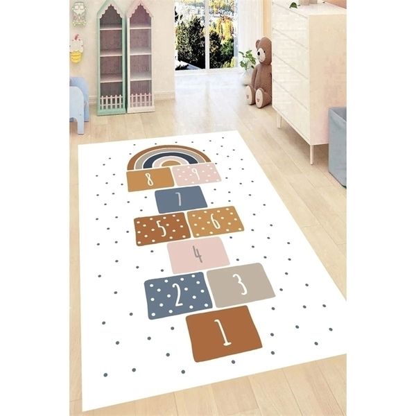 Tapis de jeu pour chambre d'enfant, marelle tachetée amusante, Tateme Tatami, décoration de chambre à coucher, Quarto Kilim Lightning Mcquenn 220301