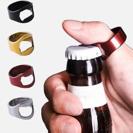 Función Multi acero inoxidable forma de anillo abridor de botellas de cerveza antilesiones portátil barman de barra herramienta tierna