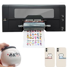 Functie Uv Dtf Printer 30 Cm Direct Naar Film Transfer Label Sticker Pen Cup Mok Wraps Cmyk Witte Vernis xp600 Machine