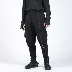 Functionele broek Joggers Volledige lengte Dubbele rits Techwear Ninjawear Darkwear Silenstorm X0723