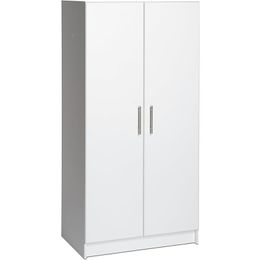 Armoire de placard de garde-robe fonctionnelle avec rail suspendu, armoire à 2 portes simpliste Closet portable 32 "W x 35" H x 20 "D, WEW-3264