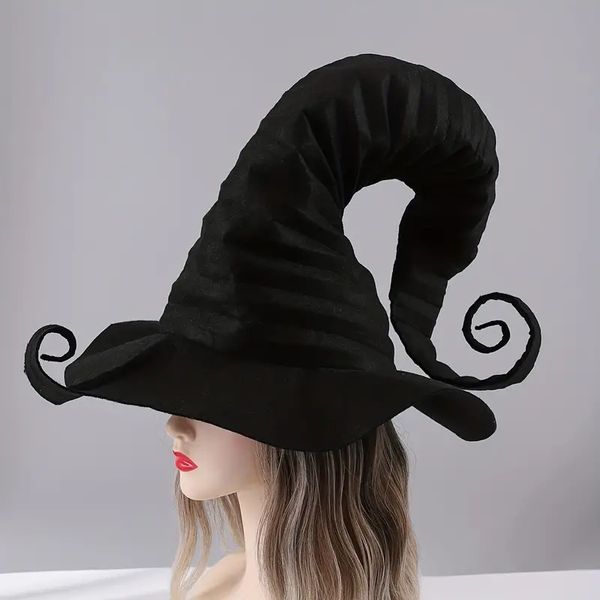 Chapeau de sorcière Funky Cool, chapeau de magicien à rides pressées, chapeau de fête Rave, accessoire de Costume de Cosplay d'halloween pour adultes