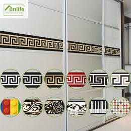 Funlife 10 200 cm Diseño original Patrón geométrico Diy Extraíble Impermeable Luminoso PVC Pegatinas de borde de pared para decoraciones para el hogar 220607