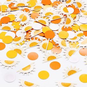 Funmemoir Sunshine Sun Confetti Premier voyage autour de la table DÉCORATIONS POUR LES ENFANTS FÊTE D'ANNIVERSANTS FOURNIR BAB BOB BOOK FOURNES 231227