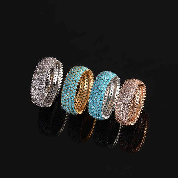 Funmode couleur or Style Punk bleu strass pavé bagues de fiançailles pour femmes bijoux accessoires entiers FR143