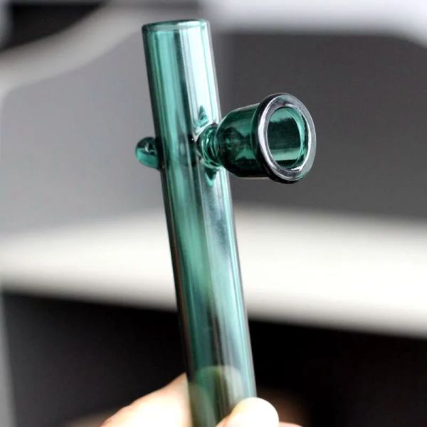 Entonnoir de cheminée en verre, tuyaux de fumée à la main, rouleaux compresseurs, pipe à tabac de laboratoire colorée avec bol ZZ