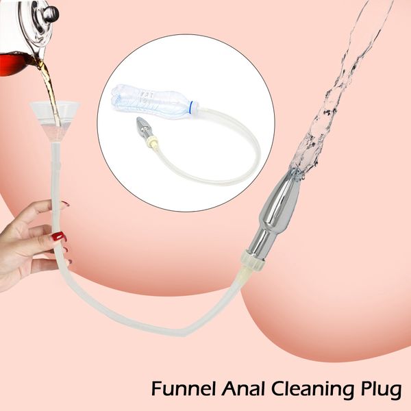 Entonnoir Tube de lavement Plug Anal nettoyage du vagin Portable voyage nettoyant Anus douche fesses jouets sexy pour les femmes gays boutique d'articles de beauté