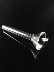 Smoking trechterstijl met handvat fabricage glas mannelijke stengel klassieke downstam voor waterpijp bongs