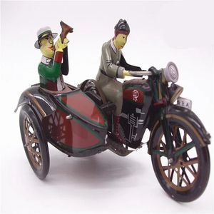 Collection drôle pour adultes, jouet à remonter rétro en métal, homme en étain, monter un tricycle, jouet mécanique, jouet mécanique, figurines, modèle cadeau pour enfants 240104