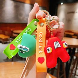 Funny Alphabet Lore Keychain mignon 26 initiales Keyrings Figure Toys Bag Ornement Cosplay Accessories