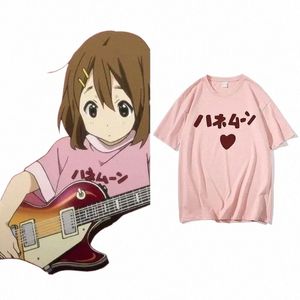 grappige en schattige anime K-ON Hirasawa Yui Akiyama Mio hetzelfde bedrukte T-shirt Japanse T-shirt heren en dames plus size T-shirt K4Gh#