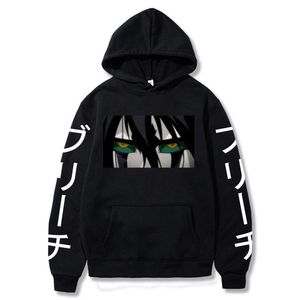 Grappige anime blesch cool mannen ulquiorra cifer ogen hoodies pullover vrouwen harajuku cartoon winter casual losse hooded sweatshirt G1019