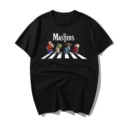 Grappige anime shirt de meesters lopen over mode print t-shirt mannen zomer casual hoge kwaliteit katoen korte mouw tops Tees 210324