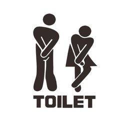 Grappige badkamer entree teken sticker voor thuis Cafe el Toilets deur Decor2014208