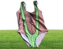 Divertido borat estampado de una pieza Swimsuit Women SEXY CHOET CHOCE PELO Traje de baño de verano Bather Bather NoveltyBeachwear1037844