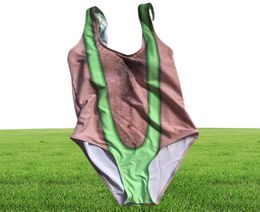 Drôle Borat imprimé une pièce maillot de bain femmes Sexy poitrine cheveux maillot de bain été maillot de bain blague baigneur nouveautéBeachwear1164873