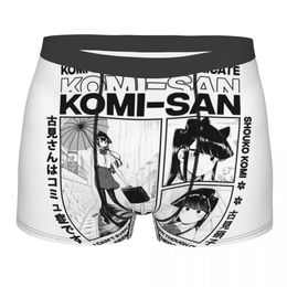 Funny boxer shorts bragas resúmenes komi shouko komi no puede comunicar ropa interior de manga suave calzoncillos para macho s-xxl