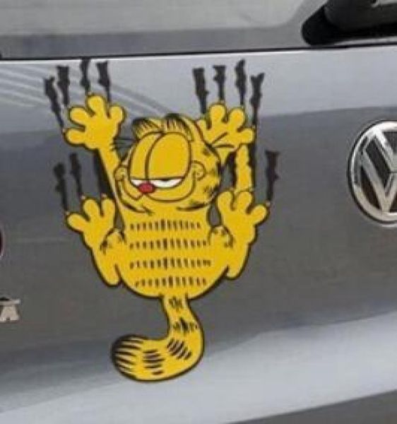 Autocollant de voiture drôle le dessin animé Garfield les autocollants réfléchissants5535656