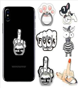 Grappige Cartoon Dier Zabra Mobiele Telefoon Vinger Ring Houder Leuke Stand Opladen Ondersteuning Mobiele Telefoon Universele Beugel6479205