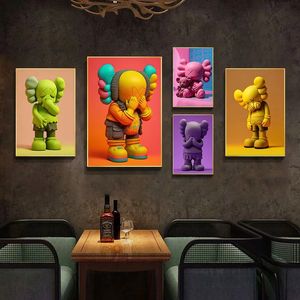 Grappige Cartoon Pop Canvas Schilderij Kleurrijke Bier Posters Prints Moderne Mode Pop Art Muur Foto voor Club Bar Room Home Decor Wo6