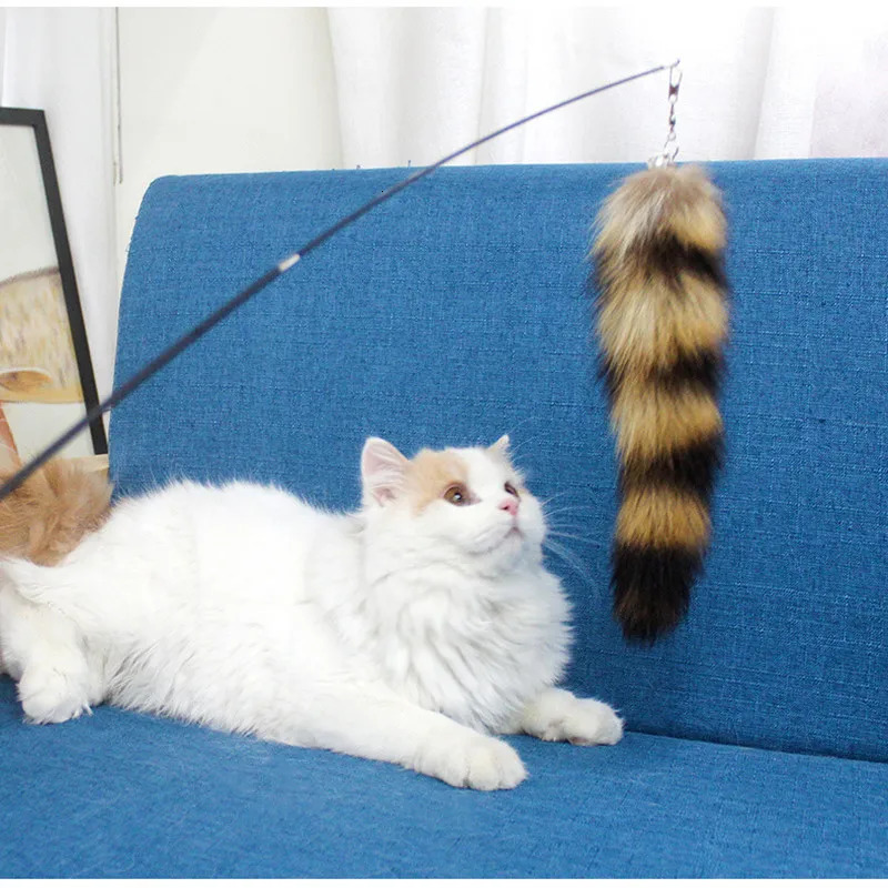 Komik Kedi Tüy Tüzün Tüy Teaser Stick Wand Pet Pet Geri Çekilebilir Tüy Çanı Doldurma Yedek Yatıcı Ürün Yavru 240226