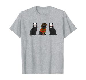 Chemise de chat drôle, t-shirt de film d'horreur parodie, cadeaux de chat noir