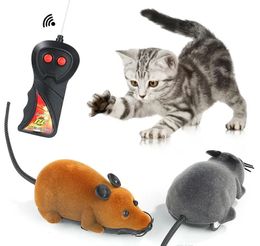 Drôle chat jouet souris sans fil télécommande Simulation souris électrique jouet pour animaux de compagnie jouets pour animaux de compagnie pour enfants jouets