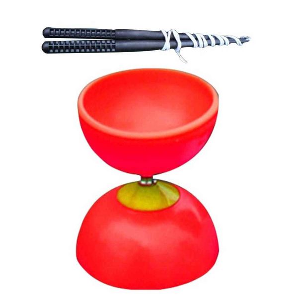 Drôle chinois yoyo 3 roulement diabolo set des bâtonnets en métal jouets pour enfants enfants adultes personnes âgées jouet g1125