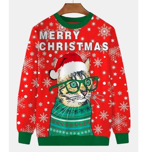 Grappige Kerst Hoodies Voor Mannen Hoedloos Sweatshirt Dier Grafische Tee Afdrukken Oversized Herenkleding Tops Trui 231220