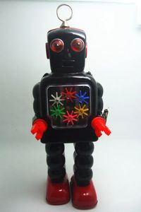 Divertida colección clásica Retro Clockwork Wind up Metal Walking Tin Gear Robot de rueda alta juguete mecánico niños regalo de Navidad 240104
