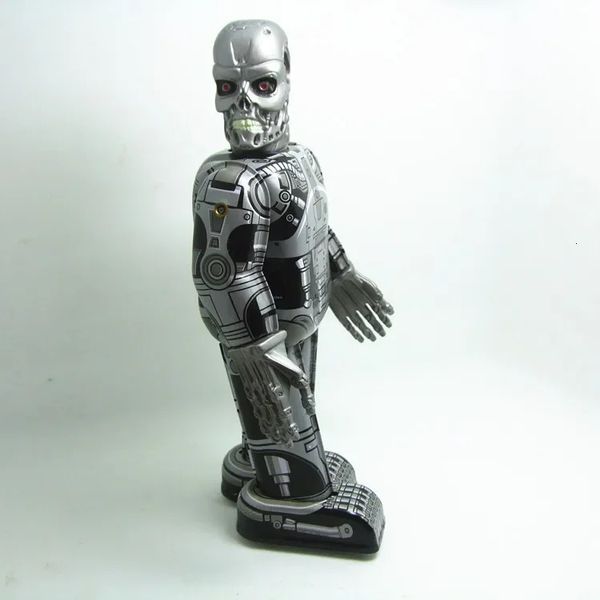 Colección clásica divertida RETRO RETRO Viento up metal caminante terminador robot juguetes mecánicos juguetes para niños regalo de Navidad 240401