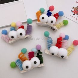 Bâtons torsadés en peluche colorés amusants, épingle à Cheveux, Barrettes en fausse fourrure de dessin animé, pince à Cheveux pour filles et enfants, Accessoires Cheveux Y2K