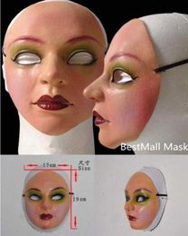 Grappig Cos Vrouwelijk masker latex siliconen Machina realistische menselijke huidmaskers Halloween dansmaskerade Mooie Pary gender reveal wo8455391