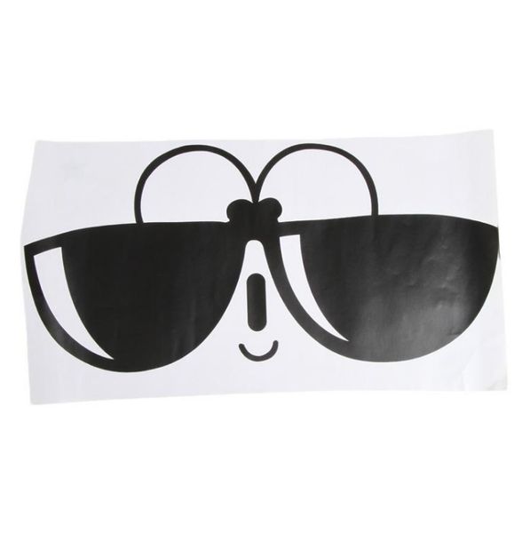 Gafas creativas divertidas, pegatinas de pared para asiento de inodoro, vinilo, arte para el hogar, calcomanía para baño, decoración, triangulación de envíos