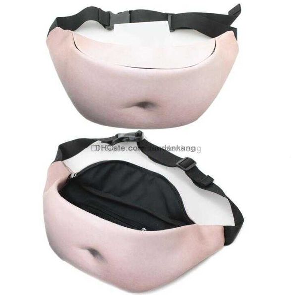 drôle Papa Sac Papa Bod Taille Sacs Bière Fat Belly Fanny Pack Fun 3D imprimé Muscle Fat Belly Pattern Dadbag invisible Purse