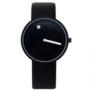 Grappig ontwerp horloges lederen band mode creatief studentenpaar horloge groot gezicht stijl unieke klok voor jongen en vriendin Gift224G