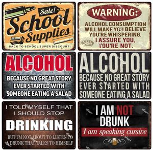 Grappig ontworpen bierfeest alcohol metaal teken kunst schilderij muur sticker plaque vintage pub bar shop decor wijn tinnen borden bord poste8986605