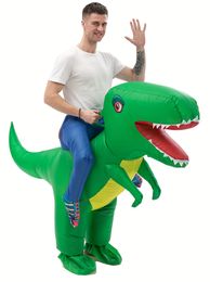 Costume de dinosaure drôle Adulte Blow Up Halloween Party Ride sur un Dino T-Rex Costumes gonflables
