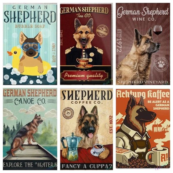Funny Dog Tin Signs Vintage Bath Soap Wash Your Paws Metal Signs Cute Pet Tin Poster for Farm Home Chenil Doghouse Decoration Wall Decor Dogs Art Painting w01