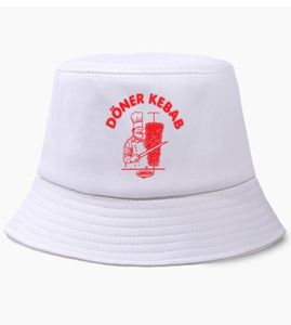 Drôle Doner pêche chasse casquette seau chapeau Donerspie Kebab Harajuku coton pêcheur hommes femmes en plein air crème solaire chapeaux Caps9946102