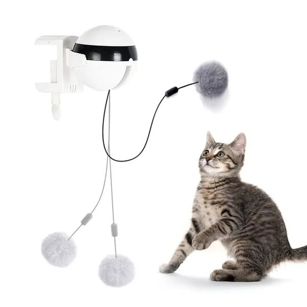 Drôle électrique chat jouet levant balle chattes teaser jouet électrique flutter rotation chat toys electronic motion toys interactive 240403