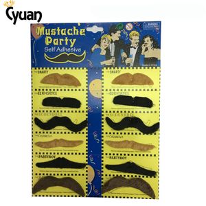 Fausse Fake Mustache Prophes Photobooth Cosplay Fake Beard Costume Femme Party Barbe Whisker For Kids Adult Mexican Party décorations