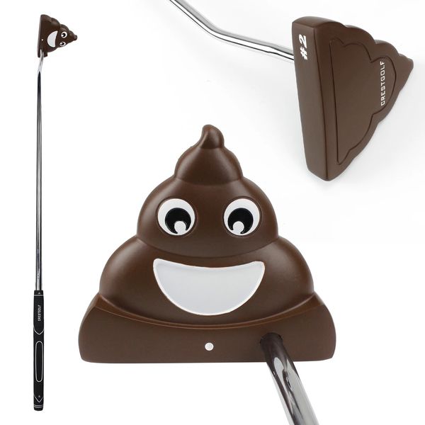 Putters de golf drôles pour hommes femmes droitiers 35 pouces de couleur brune 240507