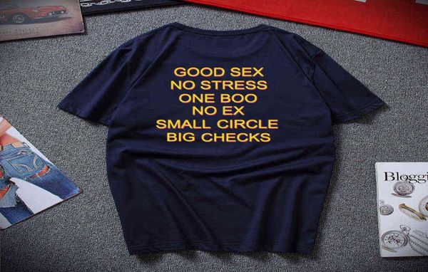 Drôle bon sexe pas de stress un boo non ex petit cirque gros chèques t-shirt tter tshirt back taille100 coton chemise 22h08203089939