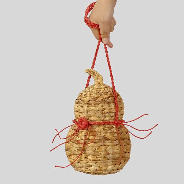 Sacs à bandoulière en paille en forme de gourde drôles pour femmes sacs à main tissés à la main été plage petits sacs à main mignon sac de voyage 2023 230129