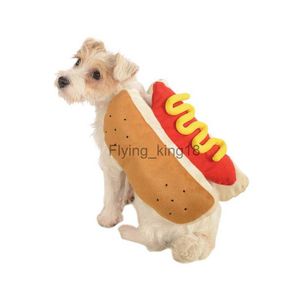 Grappige Halloween -kostuums voor honden Puppy Pet kleding Hotdog Design Dog Kleding Pet Apparel Kleedkleed Katfeest Kostuumpak HKD230812